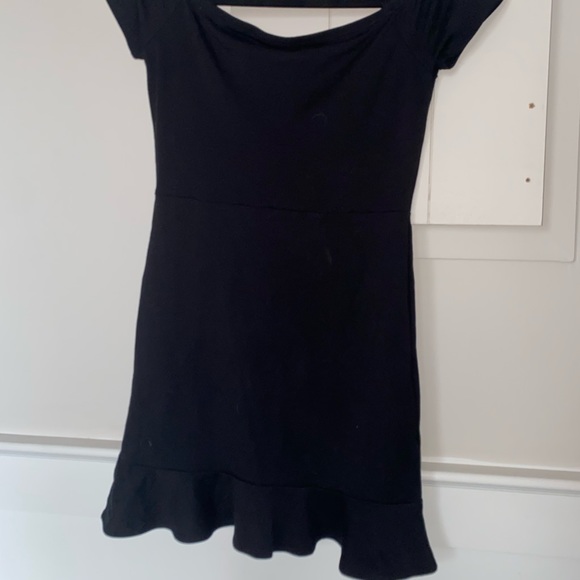 Black Ruffle Bottom Dress - Picture 1 of 2